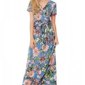 Floral Blue Maxi Dress-7th Ray medium